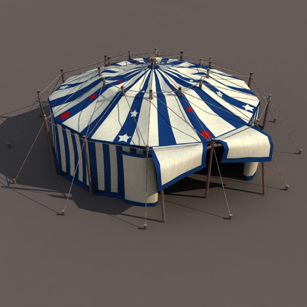 3d circus tent modelled