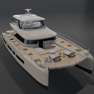 Lagoon Eighty 3 3D Catamaran 83 PBR Rendering 3D model