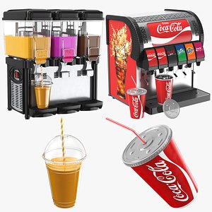 Two Detailed Drink Dispensers