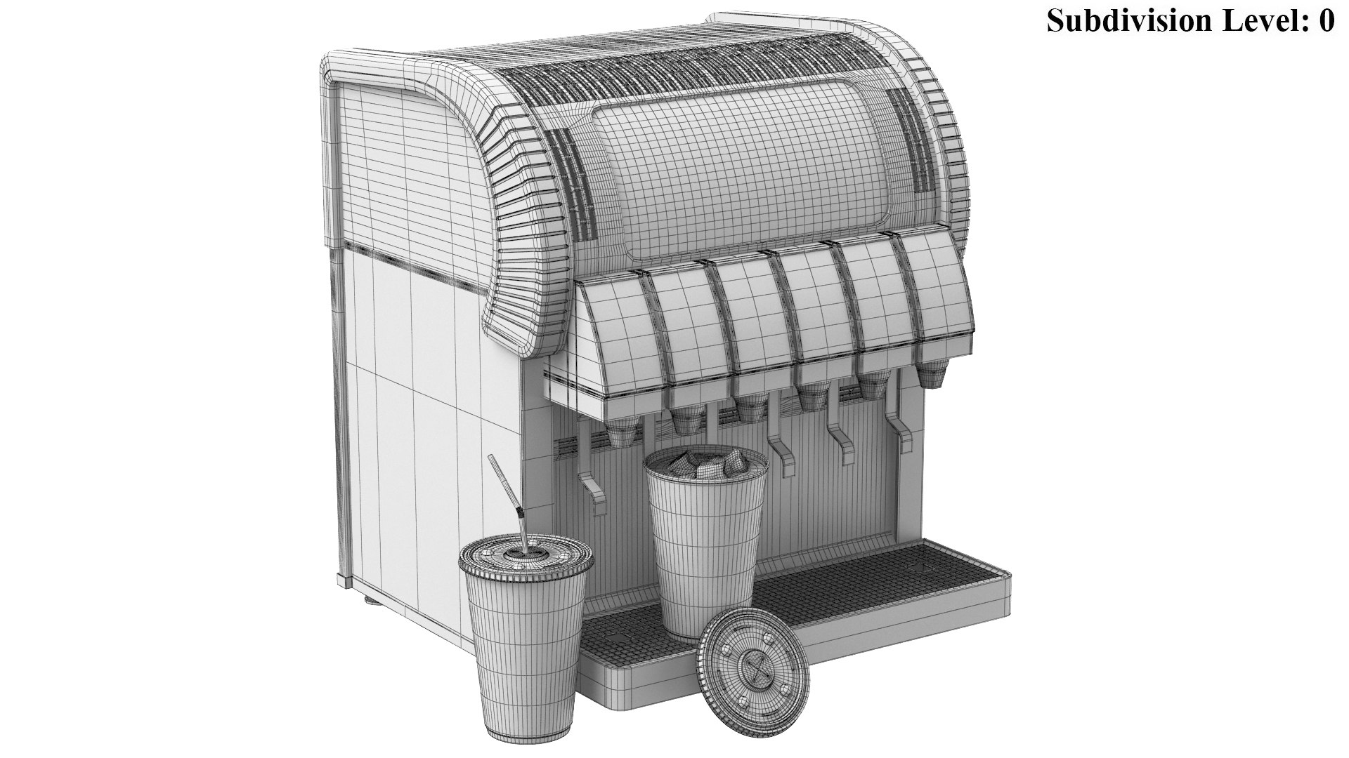 Two Detailed Drink Dispensers 3D model TurboSquid 1953333