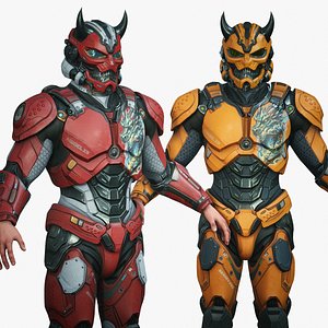 Sci-Fi Military Armor Pack 06 3D