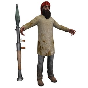taliban terrorist man 3d model