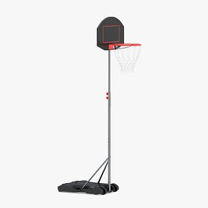 Wheels Portable Adjustable Height Basketball Hoop Stand Backboard Whole System