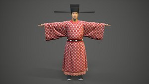 3D ancient China warrior character
