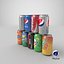 aluminium cans 3D model
