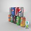 aluminium cans 3D model