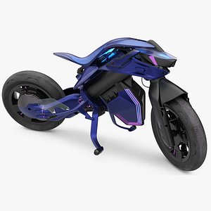 Futuristic Balancing Motorcycle Concept Rigged for Maya