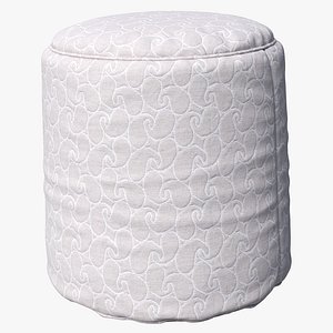 Clay Beige Synthetic Pouf