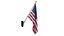 3D Wall Flag USA V2 model