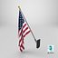 3D Wall Flag USA V2 model