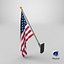 3D Wall Flag USA V2 model