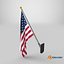 3D Wall Flag USA V2 model