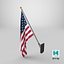 3D Wall Flag USA V2 model