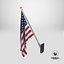 3D Wall Flag USA V2 model