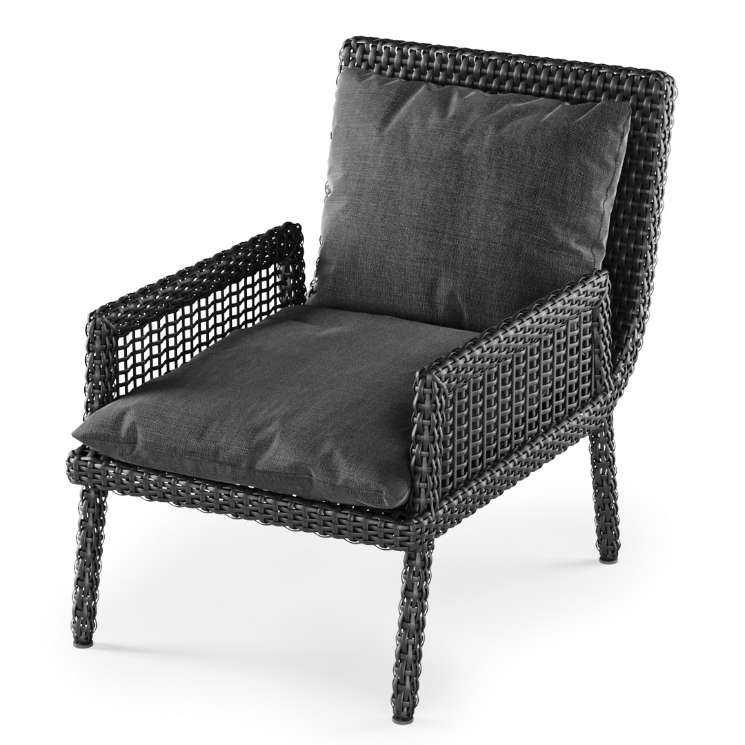 3D Chair Lounge Rattan TurboSquid 1671167