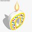 number candle 0 flame 3ds