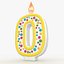 number candle 0 flame 3ds