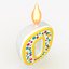 number candle 0 flame 3ds