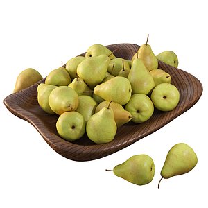 Pears on a tray model