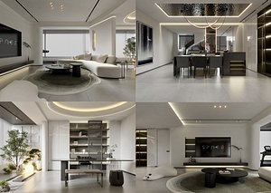 3D Modern Apartment Interior Scene2