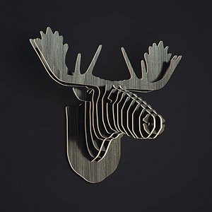 nordic wooden wall 3d model