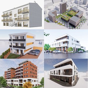 Residential and Apartment Buildings Collection 3D model