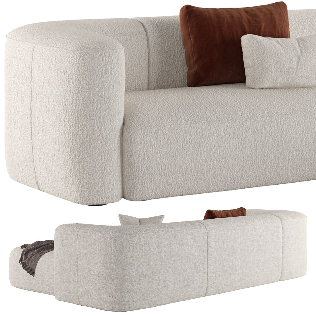 Mellow Sectional Sofa By Acanva 3D Model - TurboSquid 2059739