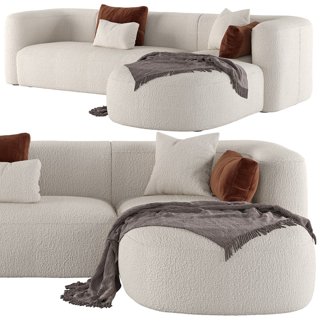 Mellow Sectional Sofa By Acanva 3D Model - TurboSquid 2059739