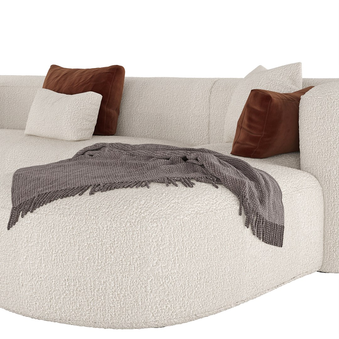 Mellow Sectional Sofa By Acanva 3D Model - TurboSquid 2059739