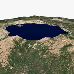 3D Crater Lake Klamath County State of Oregon United States