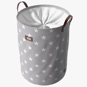 Laundry Basket with Lid Gray model