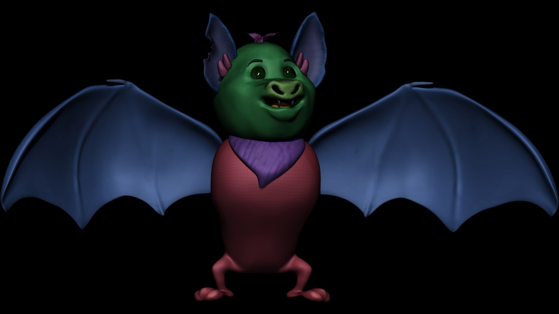 Cartoon Grey Bat 3D Model - TurboSquid 1765060