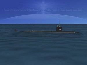 3d ship los angeles class submarine model