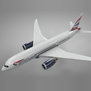 boeing 787 dreamliner british airways 3D model
