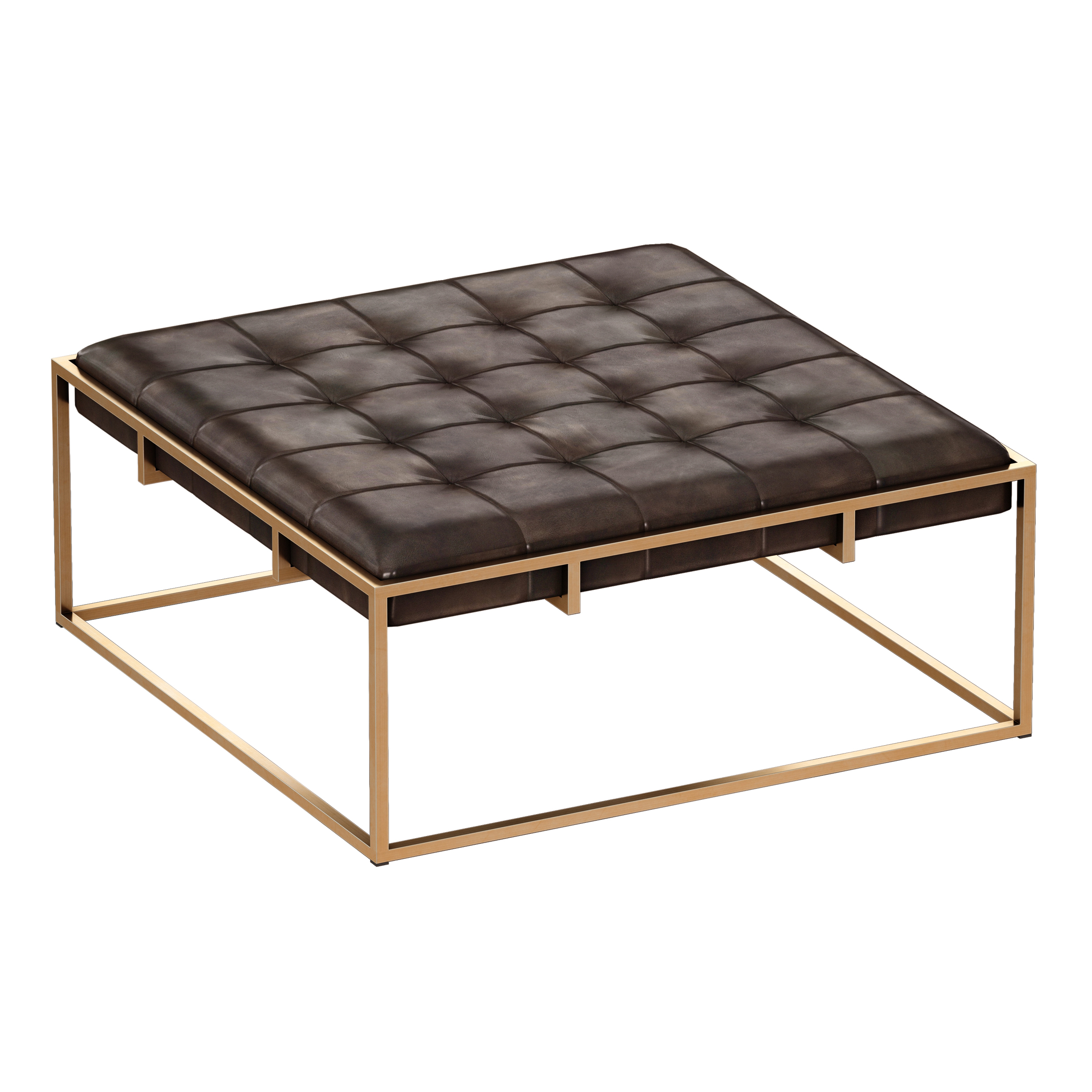 3D leather coffee table square TurboSquid 1660253