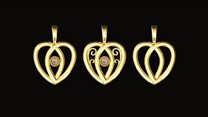 charms earrings 3D model