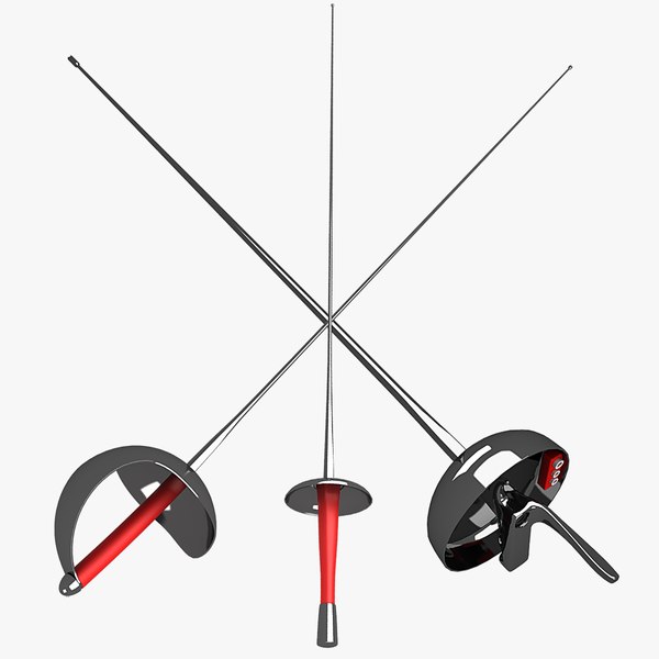 3d fencing practice epee weapon sword model