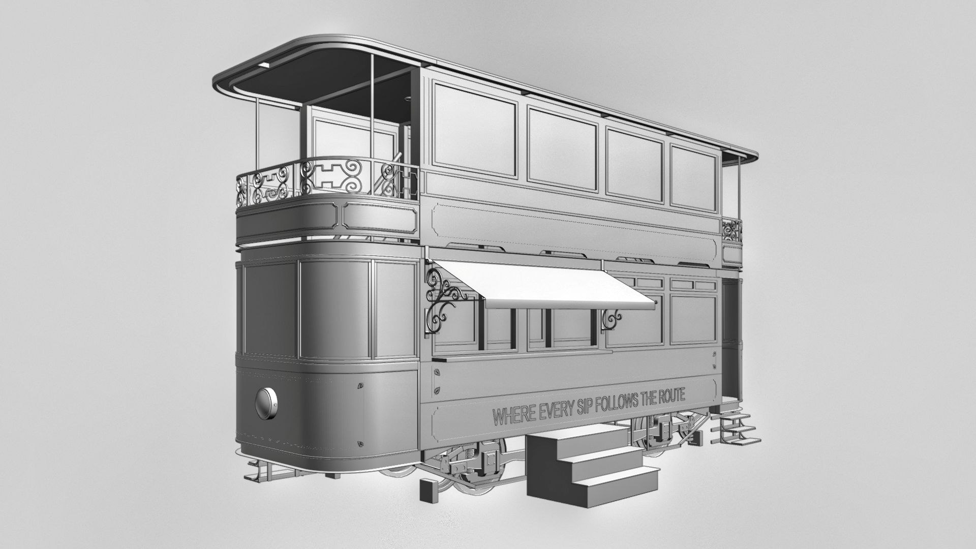 3D Vintage Double Deck Tram Cafe https://p.turbosquid.com/ts-thumb/bR/yf3Bi5/Ez/vintagedoubledecktramcafeview7/jpg/1782276326/1920x1080/fit_q87/ed287e633d7901d79330667e9d50631ec63cb2fc/vintagedoubledecktramcafeview7.jpg