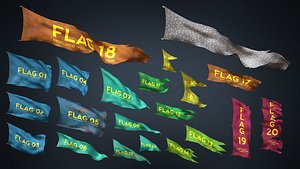 20 Fully Loop Animated Flags