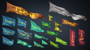 20 Fully Loop Animated Flags
