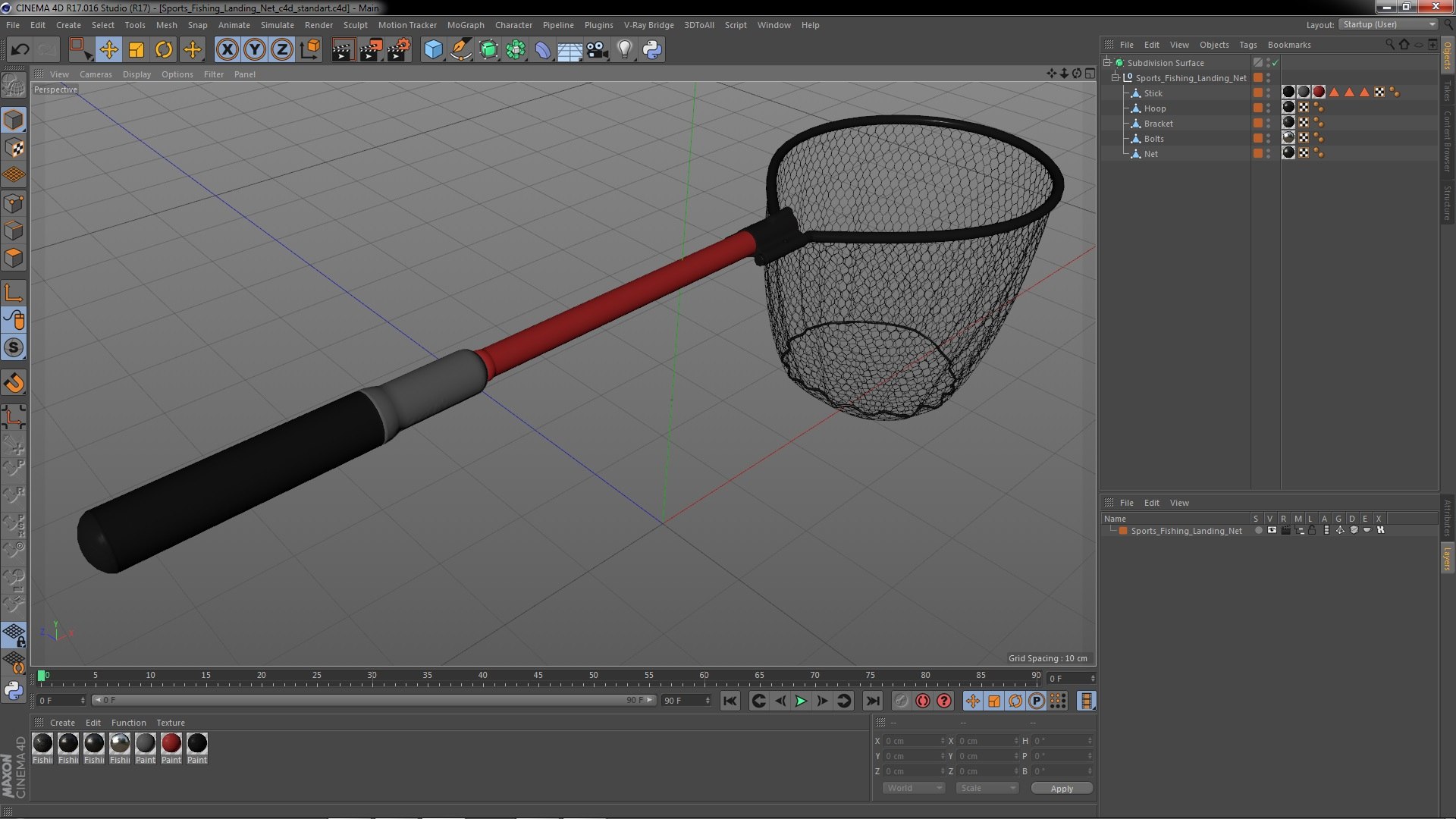 3D Sports Fishing Landing Net Model - TurboSquid 2140346