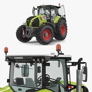 3D model CLAAS AXION 800 Tractor Detailed Interior Rigged