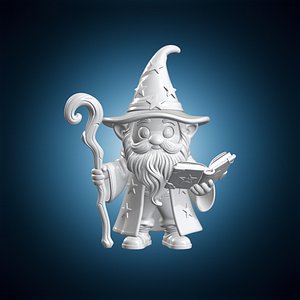 Chibi in Star Robe 3D Print Model Figurine 3D model