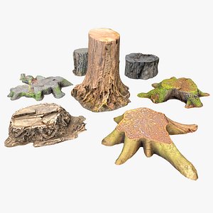 7 tree stump 3D model