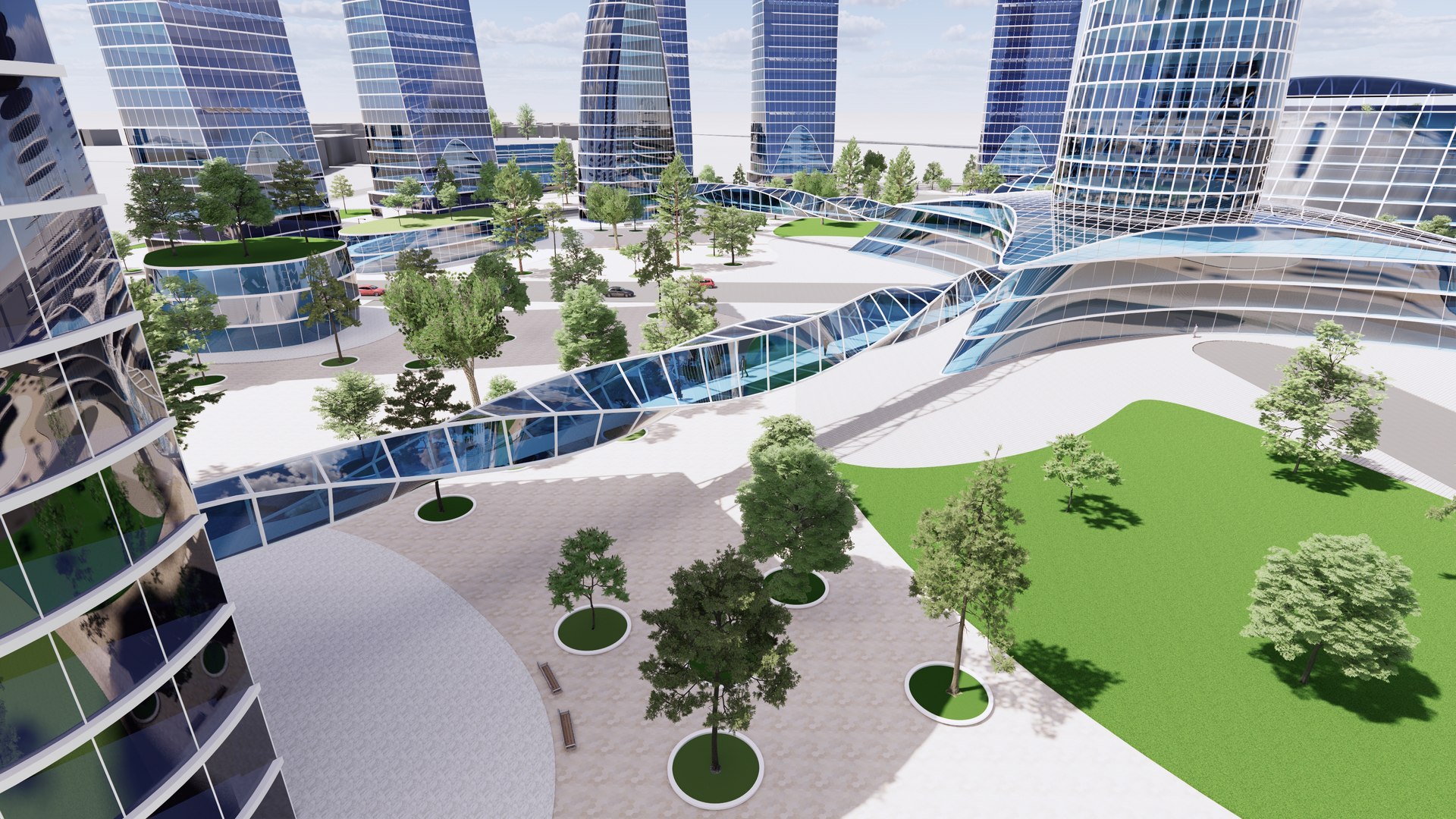 3D City Futuristic Model - TurboSquid 1648608