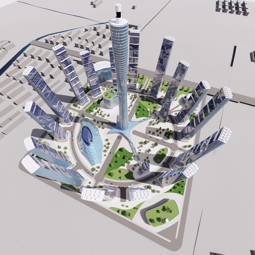 3D City Futuristic Model - TurboSquid 1648608
