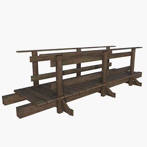 wood wooden bridge model