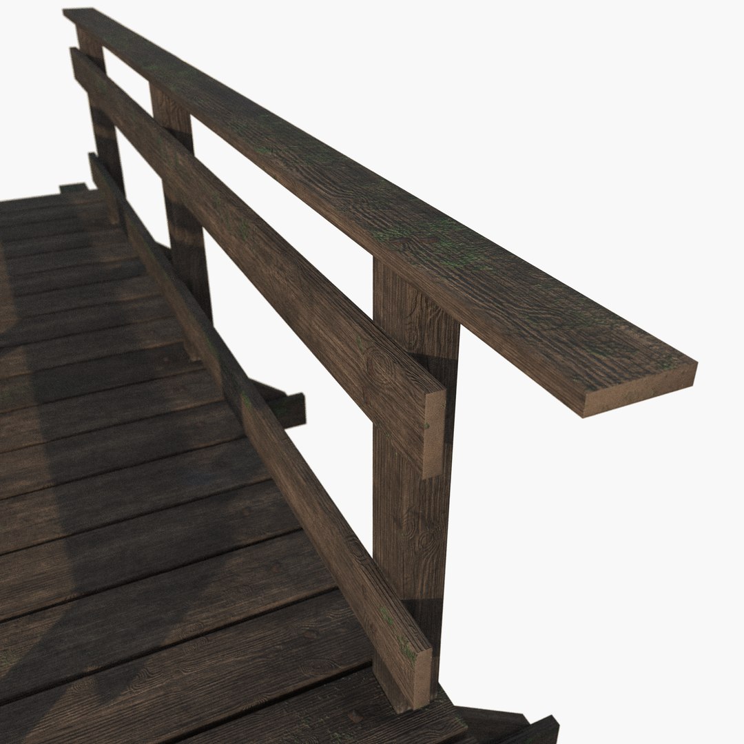 Wood wooden bridge model - TurboSquid 1209991