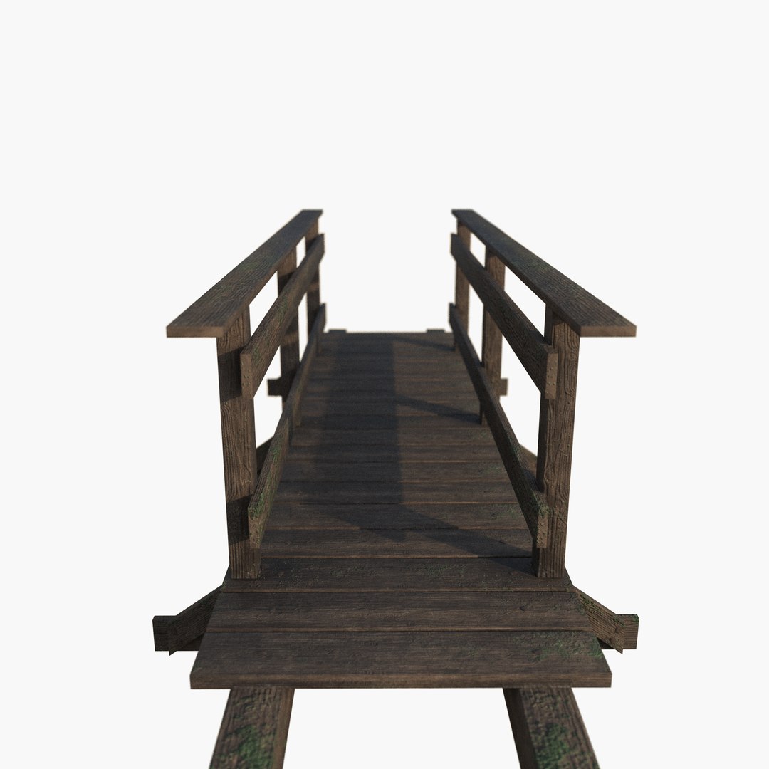 Wood wooden bridge model - TurboSquid 1209991