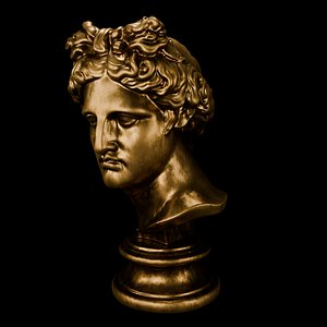 Classical Greek Bust Sculpture - Marble and Bronze model
